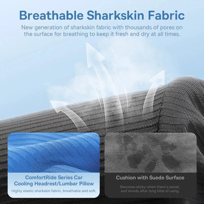 Car Neck & Waist Pillow Cushion - Ergonomic Design for Optimal Neck and Lumbar Support