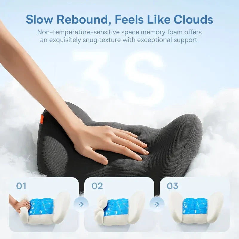 Car Neck & Waist Pillow Cushion - Ergonomic Design for Optimal Neck and Lumbar Support