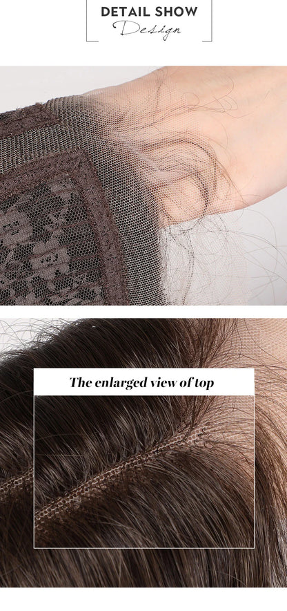 High-quality high-temperature fiber chemical fiber hair forehead wig for women in gradient gold color