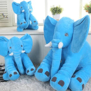 Soft and cuddly big elephant plush toy in various colors, perfect for babies, toddlers, and children