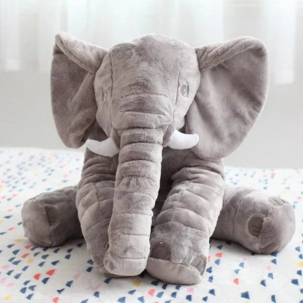 Soft and cuddly big elephant plush toy in various colors, perfect for babies, toddlers, and children