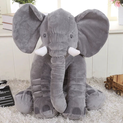 Soft and cuddly big elephant plush toy in various colors, perfect for babies, toddlers, and children