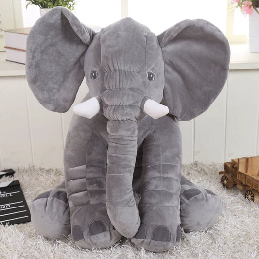 Soft and cuddly big elephant plush toy in various colors, perfect for babies, toddlers, and children