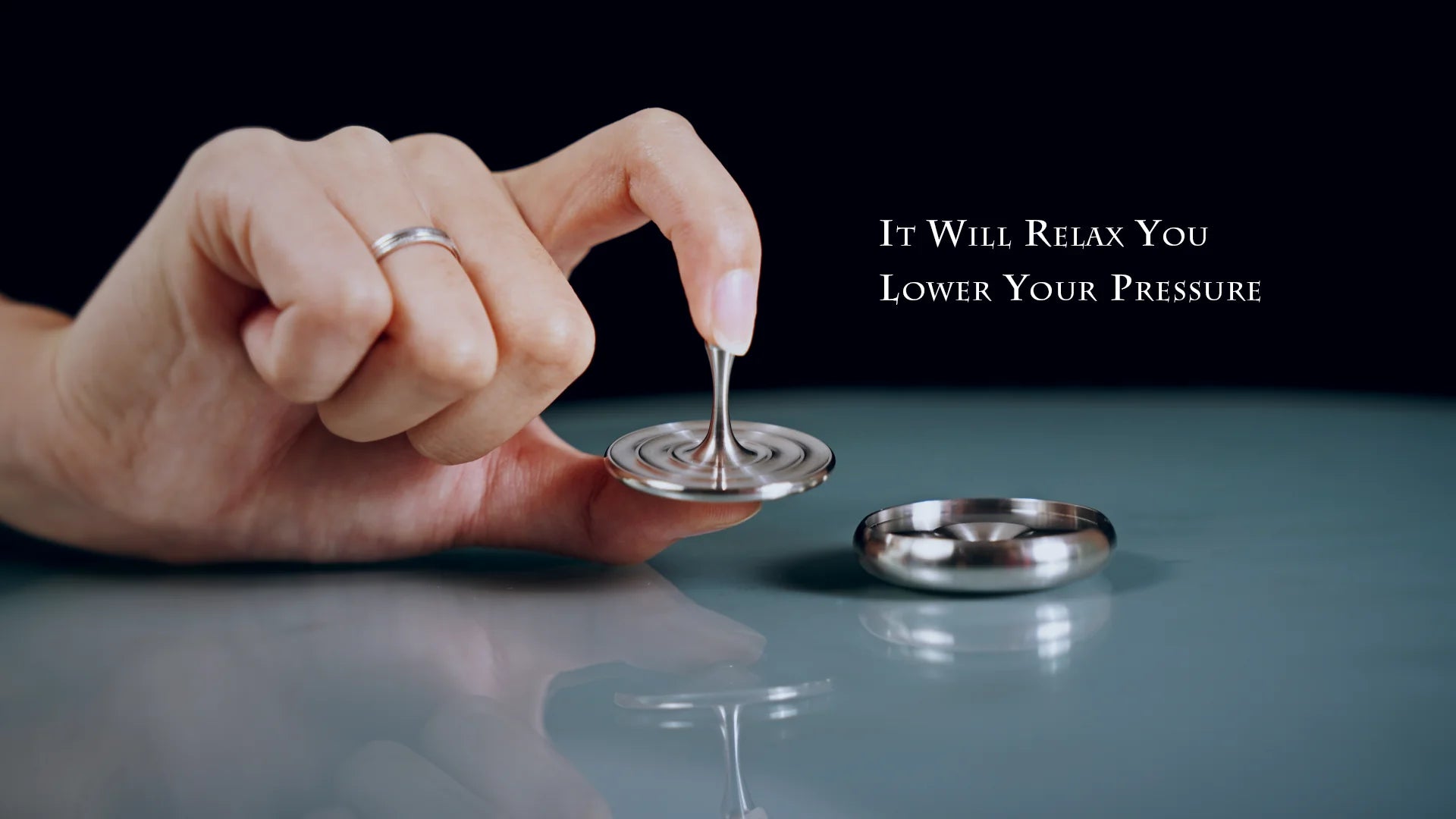 Eternal Rotating Gyroscope - a captivating kinetic art piece that spins for up to 6 minutes, creating a mesmerizing display on your desk or shelf