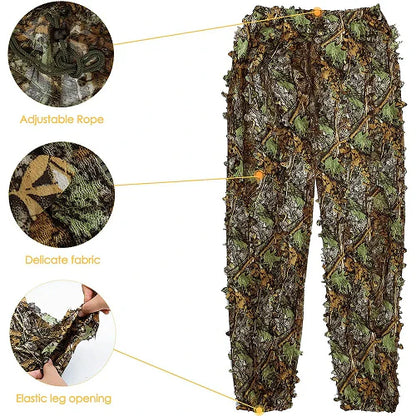 Premium Ghillie Camouflage Camo Suit with realistic 3D foliage for superior concealment in outdoor activities