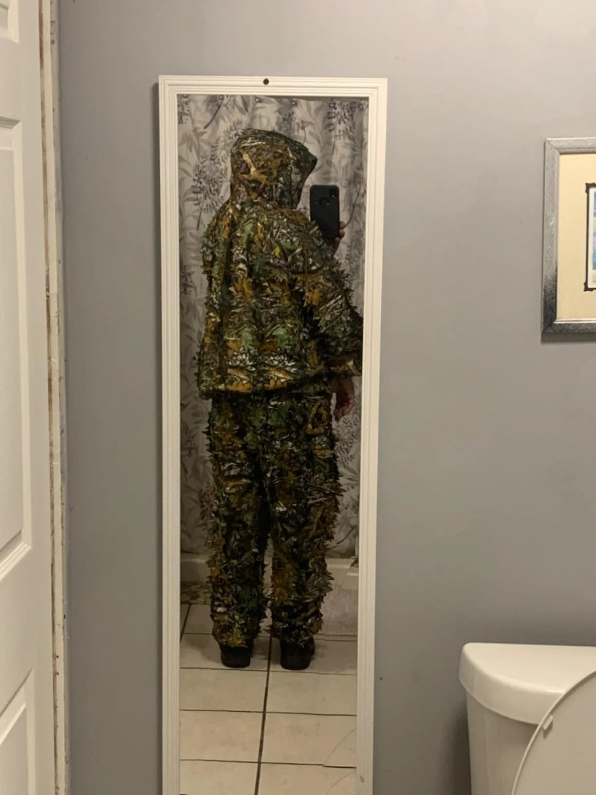 Premium Ghillie Camouflage Camo Suit with realistic 3D foliage for superior concealment in outdoor activities