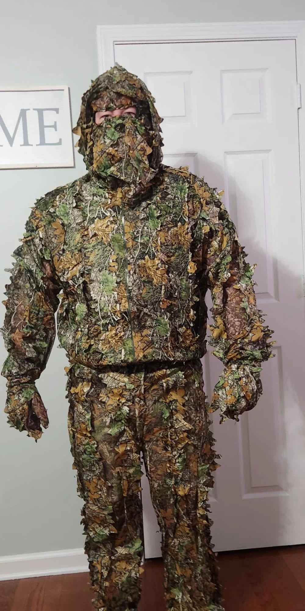 Premium Ghillie Camouflage Camo Suit with realistic 3D foliage for superior concealment in outdoor activities