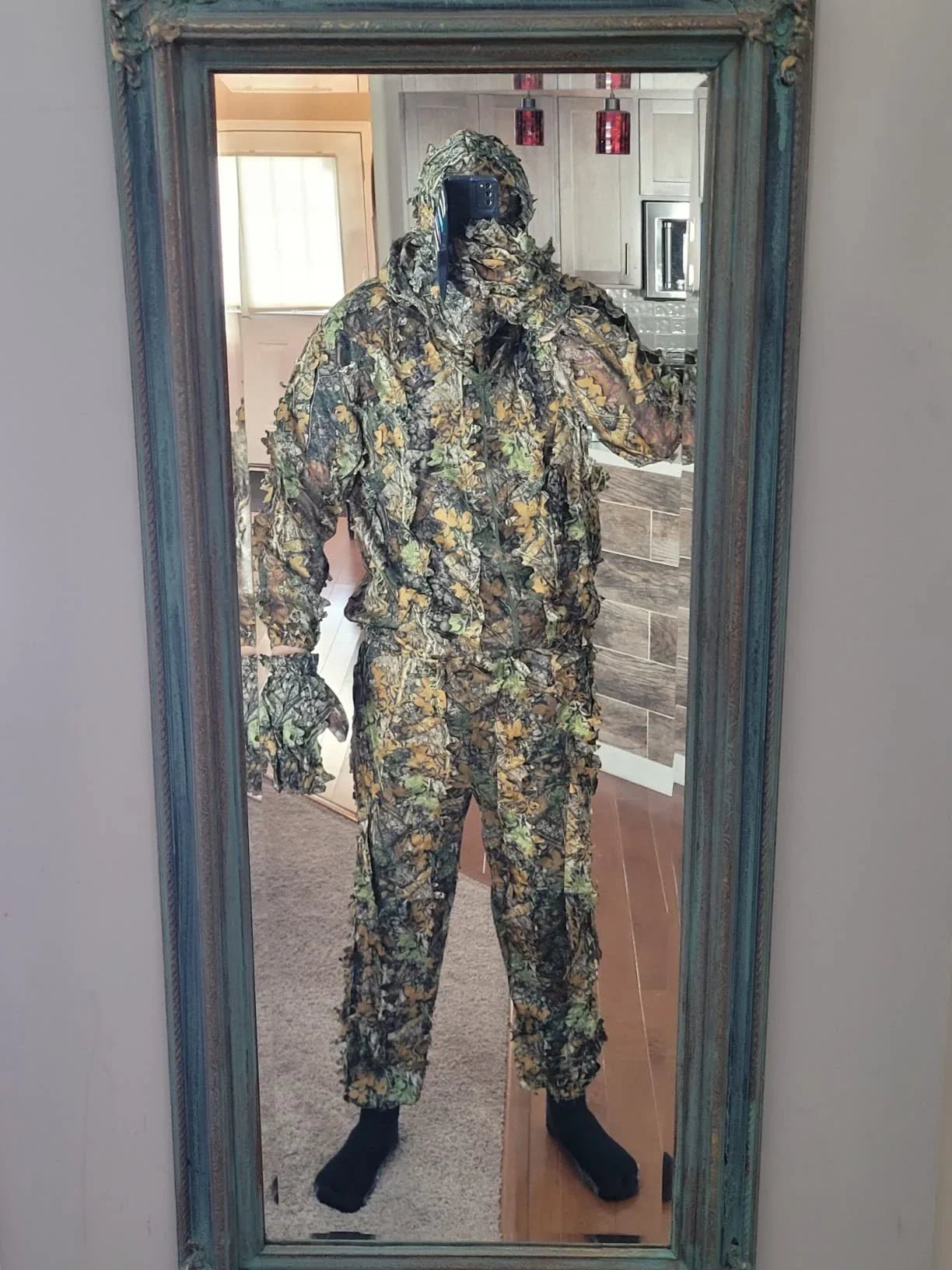 Premium Ghillie Camouflage Camo Suit with realistic 3D foliage for superior concealment in outdoor activities