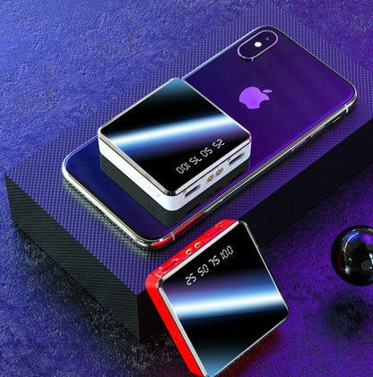 A high-capacity 20000mAh portable power bank with dual USB ports, compact design, and durable construction for on-the-go charging