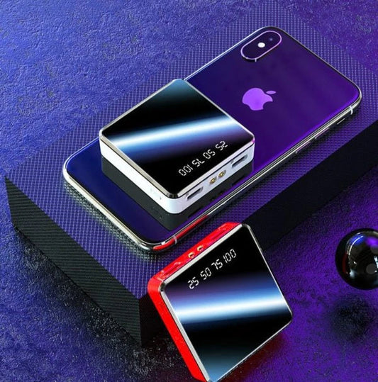 A high-capacity 20000mAh portable power bank with dual USB ports, compact design, and durable construction for on-the-go charging