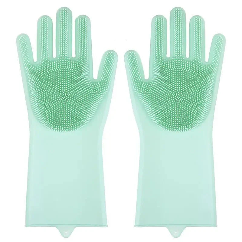 Pet Grooming Silicone Gloves - Soft, Eco-Friendly Gloves with Brush Heads for Effective Pet Grooming