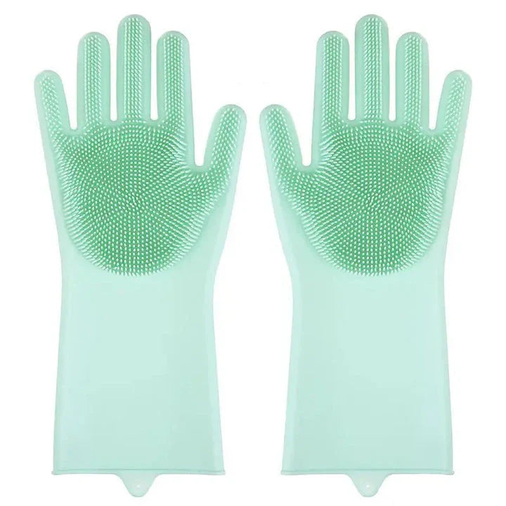 Pet Grooming Silicone Gloves - Soft, Eco-Friendly Gloves with Brush Heads for Effective Pet Grooming