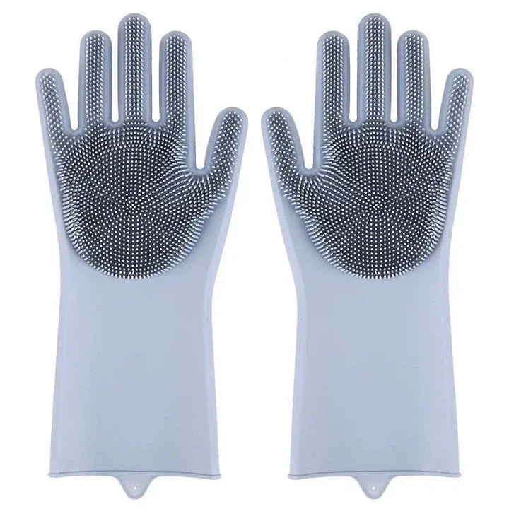 Pet Grooming Silicone Gloves - Soft, Eco-Friendly Gloves with Brush Heads for Effective Pet Grooming