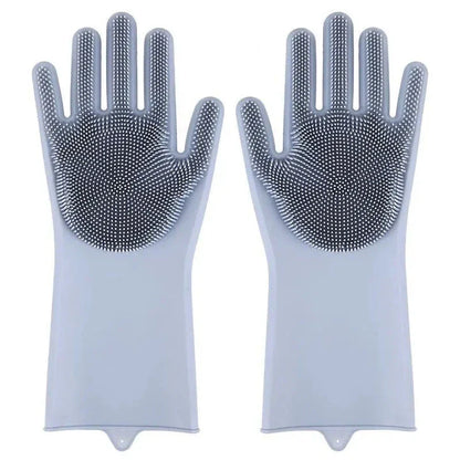 Pet Grooming Silicone Gloves - Soft, Eco-Friendly Gloves with Brush Heads for Effective Pet Grooming