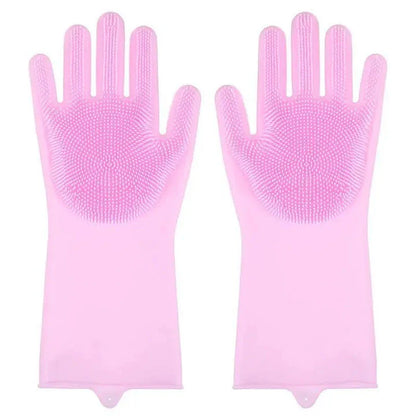 Pet Grooming Silicone Gloves - Soft, Eco-Friendly Gloves with Brush Heads for Effective Pet Grooming