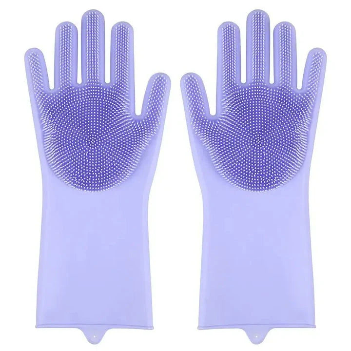 Pet Grooming Silicone Gloves - Soft, Eco-Friendly Gloves with Brush Heads for Effective Pet Grooming