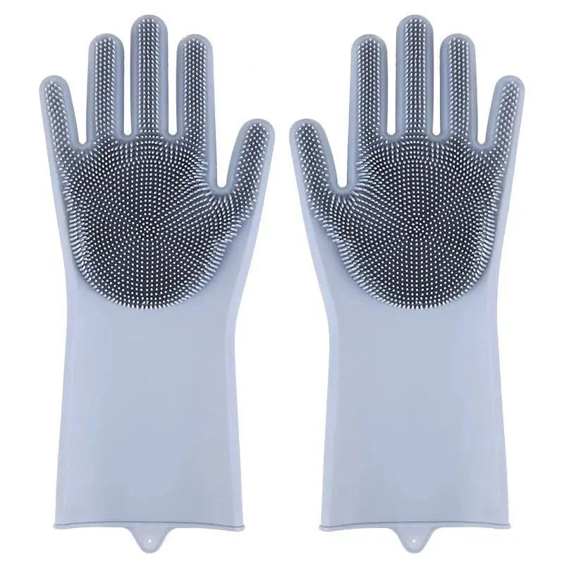 Pet Grooming Silicone Gloves - Soft, Eco-Friendly Gloves with Brush Heads for Effective Pet Grooming