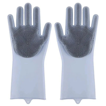 Pet Grooming Silicone Gloves - Soft, Eco-Friendly Gloves with Brush Heads for Effective Pet Grooming
