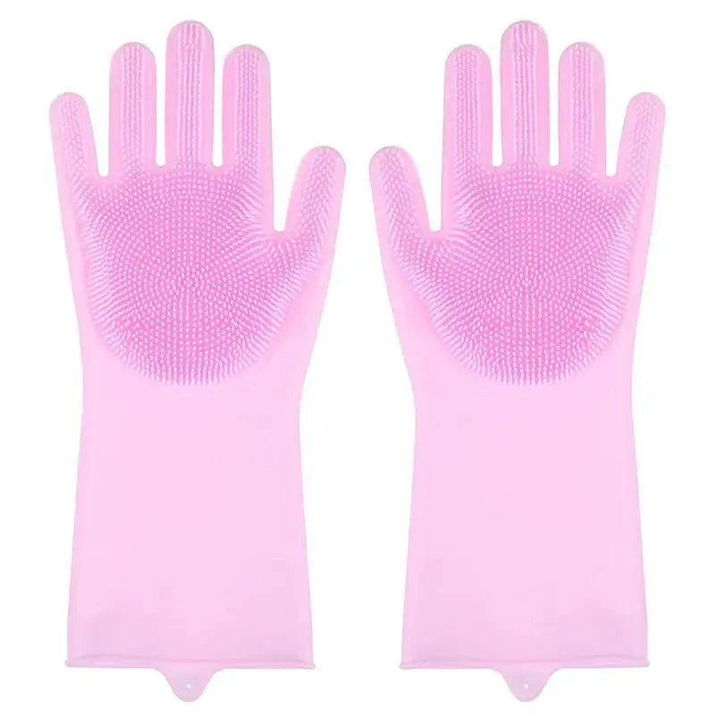 Pet Grooming Silicone Gloves - Soft, Eco-Friendly Gloves with Brush Heads for Effective Pet Grooming