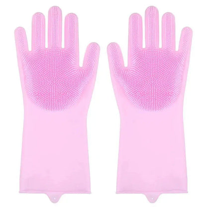 Pet Grooming Silicone Gloves - Soft, Eco-Friendly Gloves with Brush Heads for Effective Pet Grooming