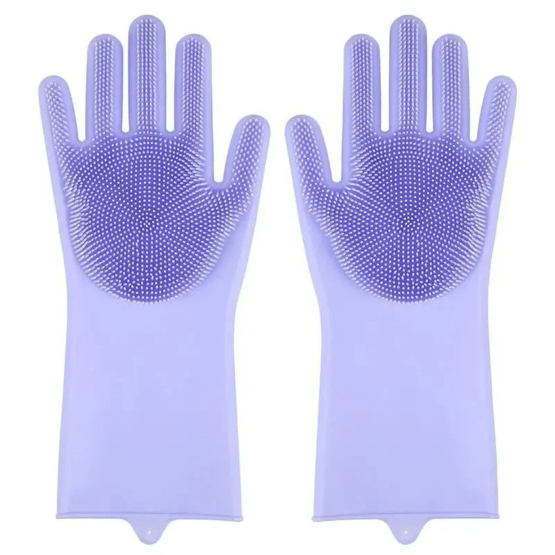Pet Grooming Silicone Gloves - Soft, Eco-Friendly Gloves with Brush Heads for Effective Pet Grooming