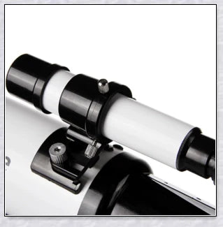 Professional astronomical telescope with adjustable tripod, Barlow lens, and eyepieces for clear, high-resolution views of the night sky