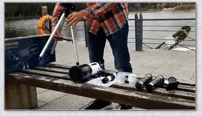 Professional astronomical telescope with adjustable tripod, Barlow lens, and eyepieces for clear, high-resolution views of the night sky