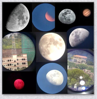 Professional astronomical telescope with adjustable tripod, Barlow lens, and eyepieces for clear, high-resolution views of the night sky