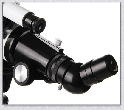 Professional astronomical telescope with adjustable tripod, Barlow lens, and eyepieces for clear, high-resolution views of the night sky