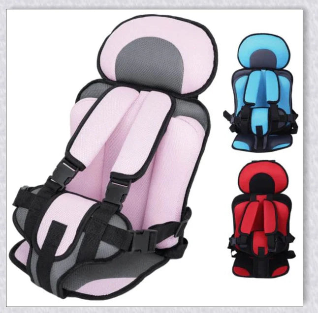 Infant Safe Portable Car Baby Safety Seat with 5-point harness, adjustable straps, and plush padding for maximum comfort and protection