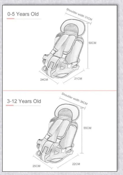 Infant Safe Portable Car Baby Safety Seat with 5-point harness, adjustable straps, and plush padding for maximum comfort and protection
