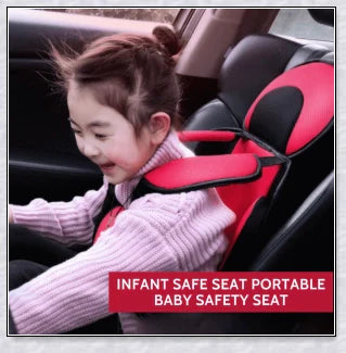 Infant Safe Portable Car Baby Safety Seat with 5-point harness, adjustable straps, and plush padding for maximum comfort and protection