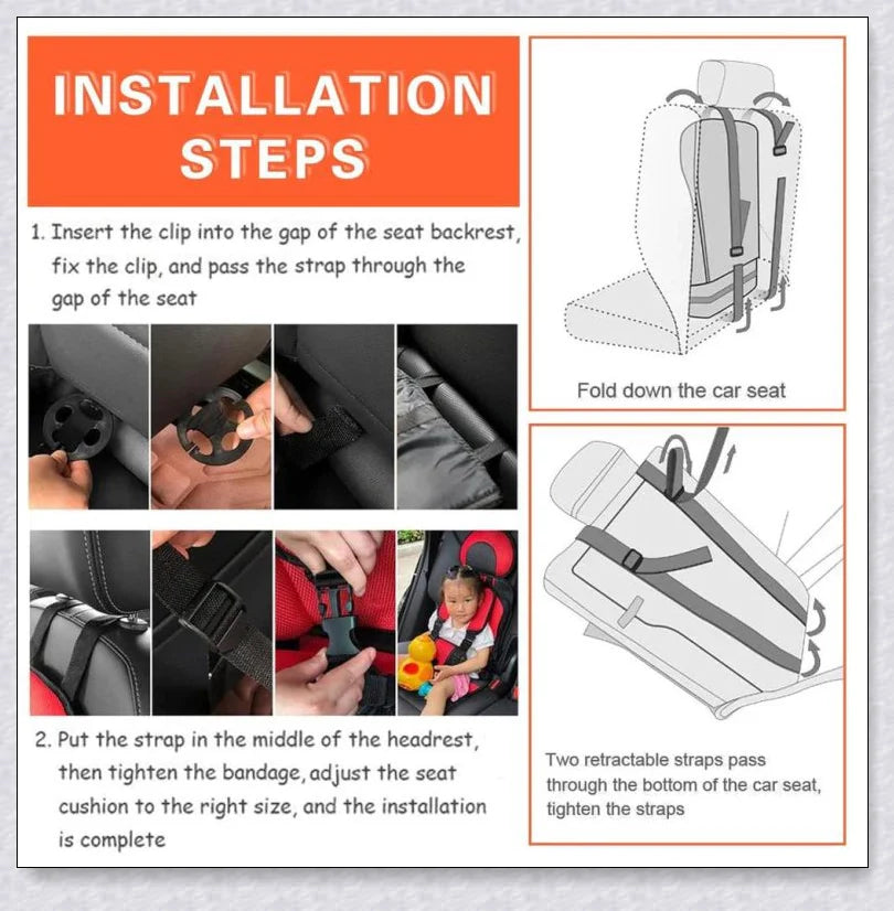 Infant Safe Portable Car Baby Safety Seat with 5-point harness, adjustable straps, and plush padding for maximum comfort and protection