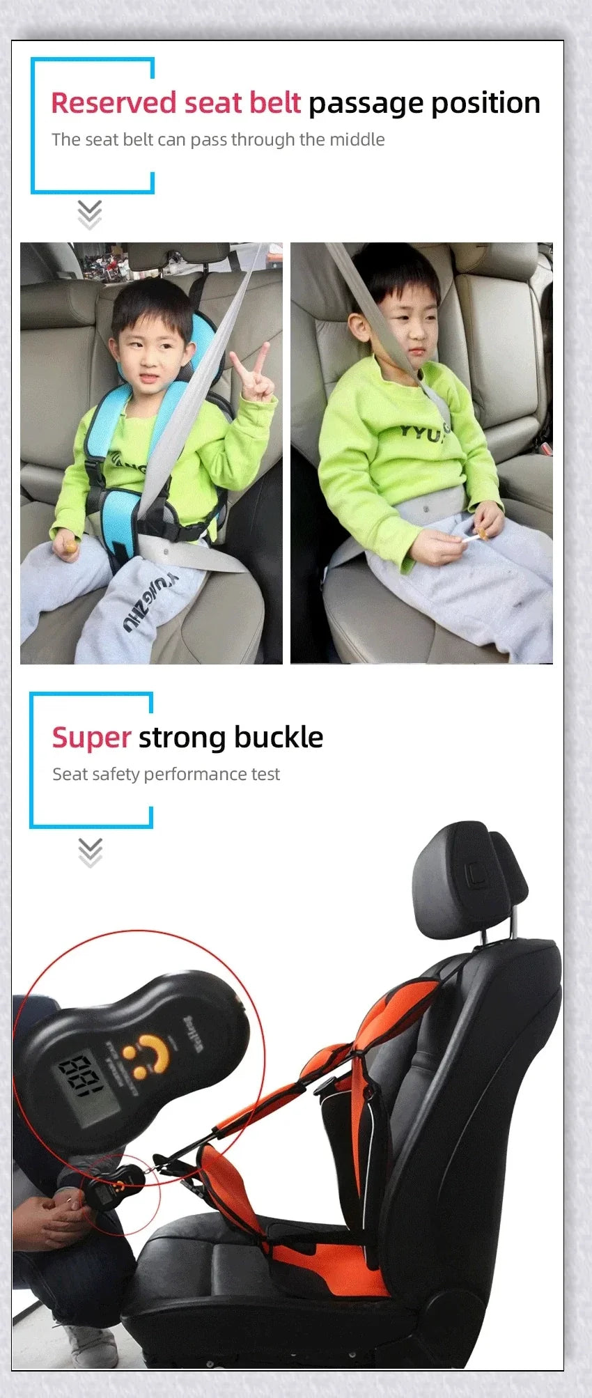 Infant Safe Portable Car Baby Safety Seat with 5-point harness, adjustable straps, and plush padding for maximum comfort and protection