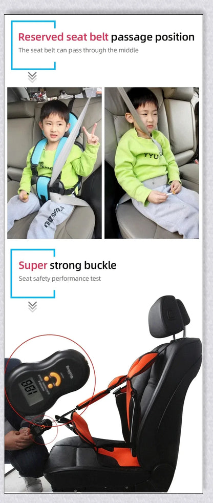 Infant Safe Portable Car Baby Safety Seat with 5-point harness, adjustable straps, and plush padding for maximum comfort and protection