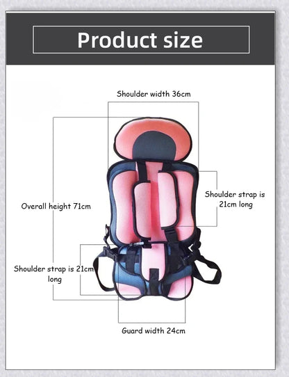 Infant Safe Portable Car Baby Safety Seat with 5-point harness, adjustable straps, and plush padding for maximum comfort and protection