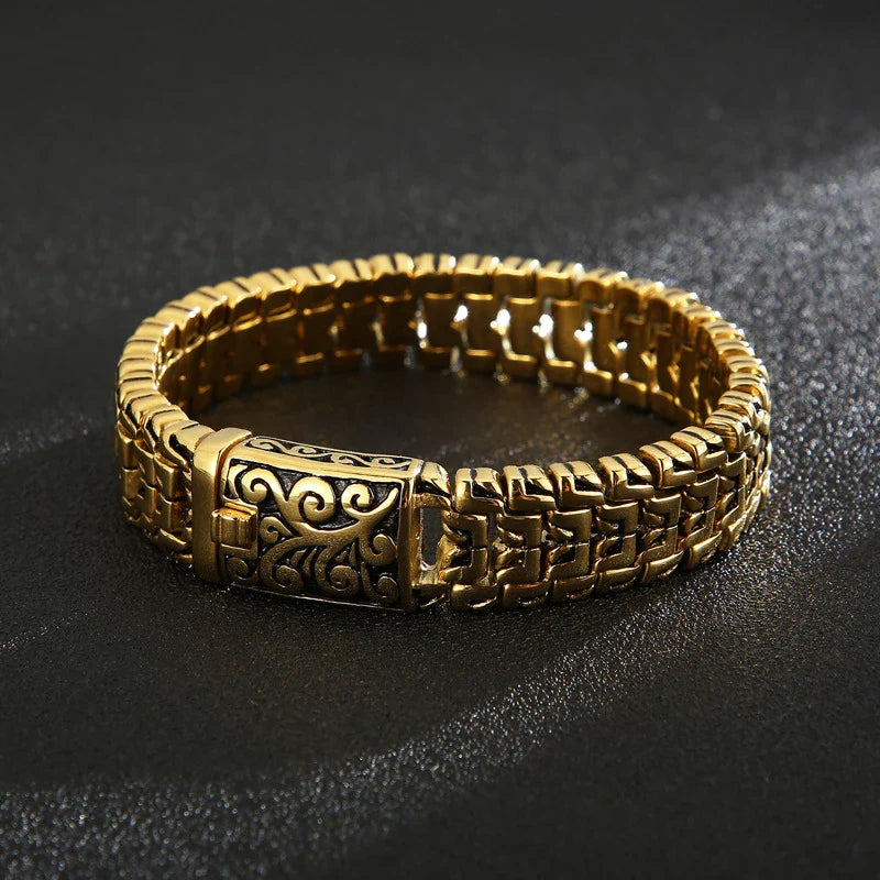 Titanium Steel Bracelet with Personalized Flower Design - A Fusion of European and American Style