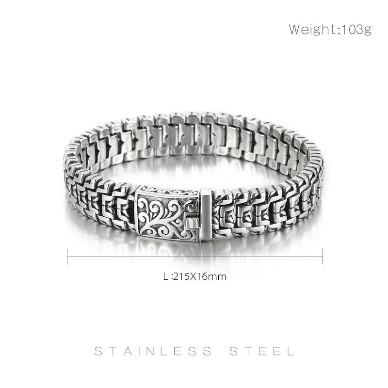 Titanium Steel Bracelet with Personalized Flower Design - A Fusion of European and American Style