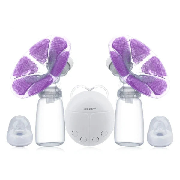 Electric Breast Double Pump with Dual-Suction Design, Soft Massage Cushions, and Multiple Power Options for Convenient Breastfeeding
