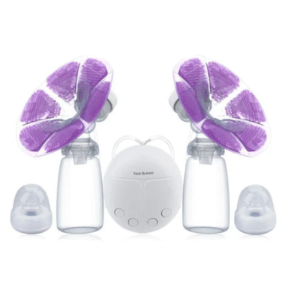 Electric Breast Double Pump with Dual-Suction Design, Soft Massage Cushions, and Multiple Power Options for Convenient Breastfeeding