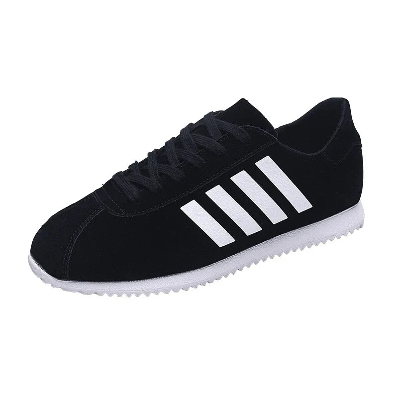 Forrest Sports Youth Running Shoes in classic black, featuring a sleek, frosted leather upper and durable rubber sole for superior comfort and performance.