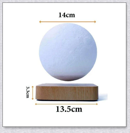 Lunamen - Magnetic Levitating Moon Lamp that rotates and levitates above a magnetic base, displaying the moon's detailed surface.