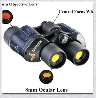 Powerful military-grade night vision binoculars with 60x magnification, waterproof construction, and ergonomic design for outdoor adventures