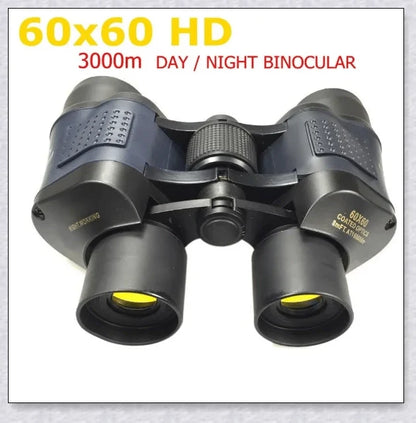 Powerful military-grade night vision binoculars with 60x magnification, waterproof construction, and ergonomic design for outdoor adventures