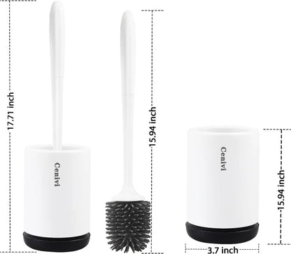 King Clean Modern Hygienic Toilet Brush with quick-drying holder and premium thermoplastic rubber design