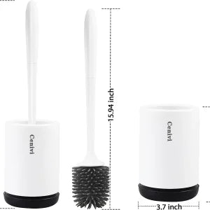King Clean Modern Hygienic Toilet Brush with quick-drying holder and premium thermoplastic rubber design