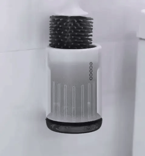 King Clean Modern Hygienic Toilet Brush with quick-drying holder and premium thermoplastic rubber design