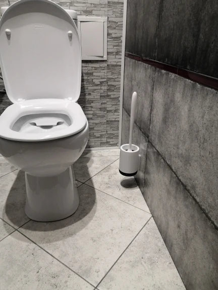 King Clean Modern Hygienic Toilet Brush with quick-drying holder and premium thermoplastic rubber design