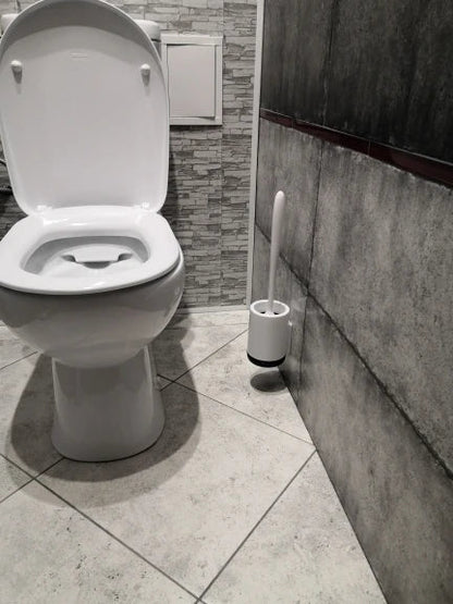 King Clean Modern Hygienic Toilet Brush with quick-drying holder and premium thermoplastic rubber design