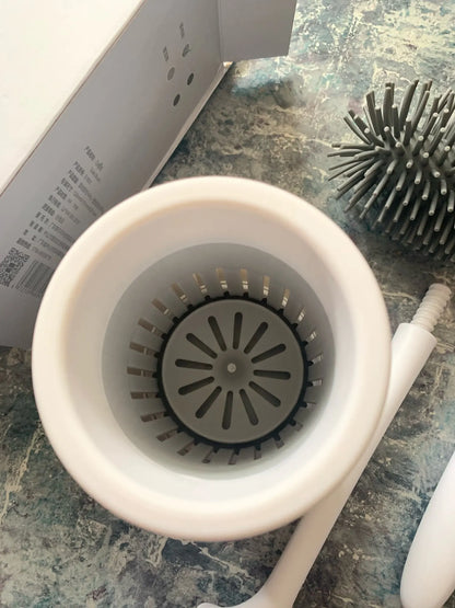 King Clean Modern Hygienic Toilet Brush with quick-drying holder and premium thermoplastic rubber design